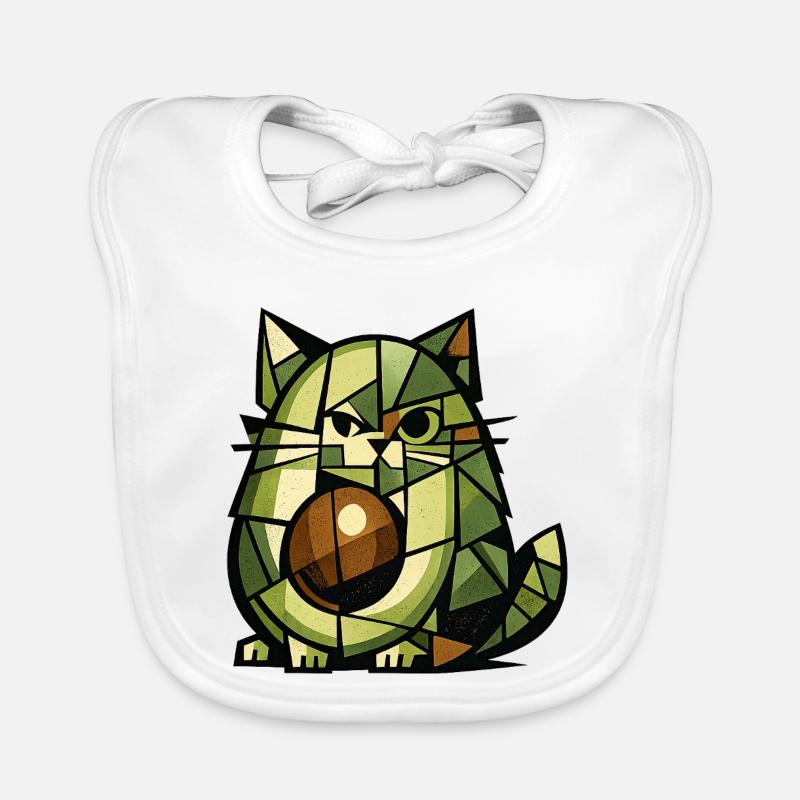 AvoCat Cubism Version Organic Baby Bibs
