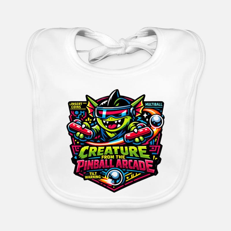 Créature du flipper Arcade Monster Retro Bavoir bio Bébé