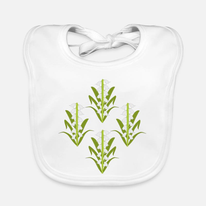 Fleur de naissance de mai, muguet-de-vallée Bavoir bio Bébé