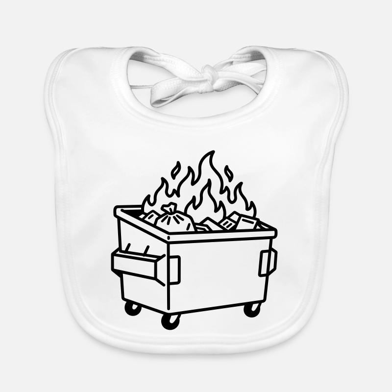Müllcontainer-Feuer Baby Bio-Lätzchen