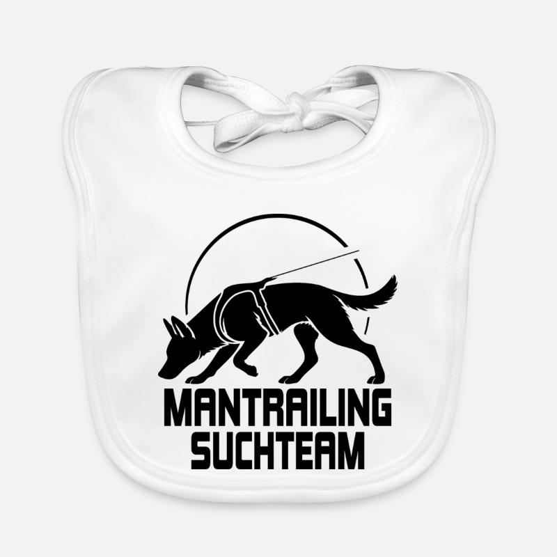 Malinois Mantrailing Suchteam Hunde Hund Wilsigns Baby Bio-Lätzchen