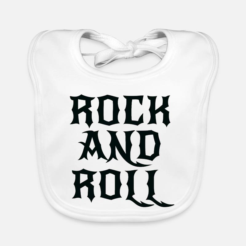 Logo gothique rock and roll Bavoir bio Bébé