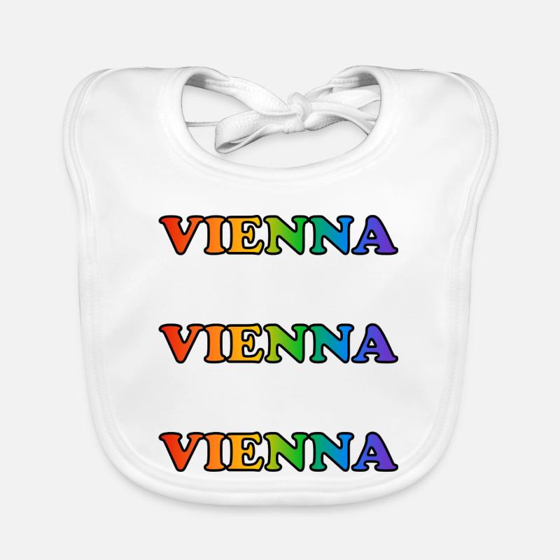 Vienna Rainbow Repeats Bavoir bio Bébé