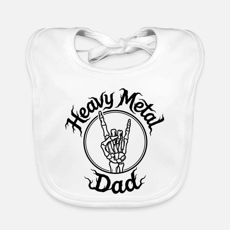 Papa heavy metal Bavoir bio Bébé