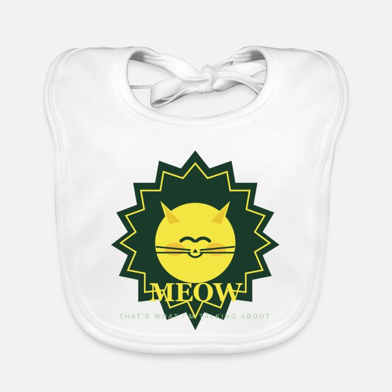 Sunny Meow Sun Mascot Organic Baby Bibs