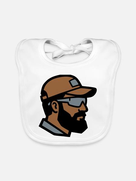 Handwerker Profil Logo - Baby Bio-Lätzchen - Weiß - Vorne
