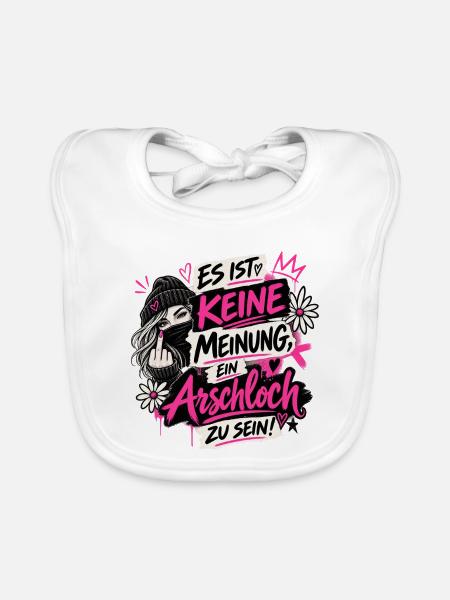 Meinungsfreiheit - Baby Bio-Lätzchen - Weiß
