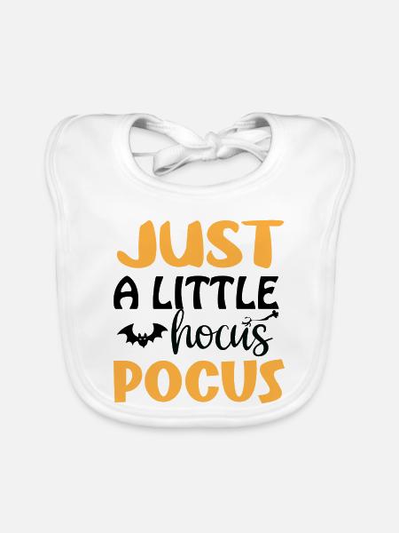 Just a little hocus pocus. - Halloween Design - Baby Bio-Lätzchen - Weiß - Vorne