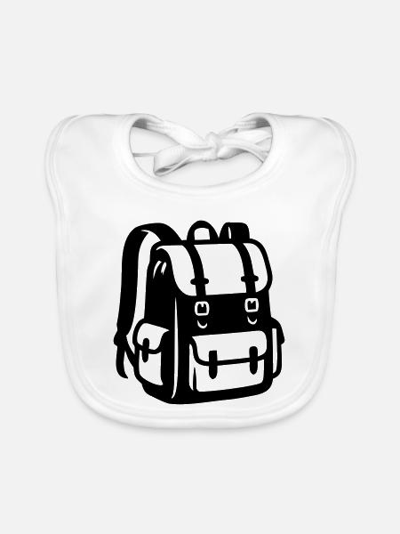 Wanderrucksack Outdoor Icon - Baby Bio-Lätzchen - Weiß - Vorne
