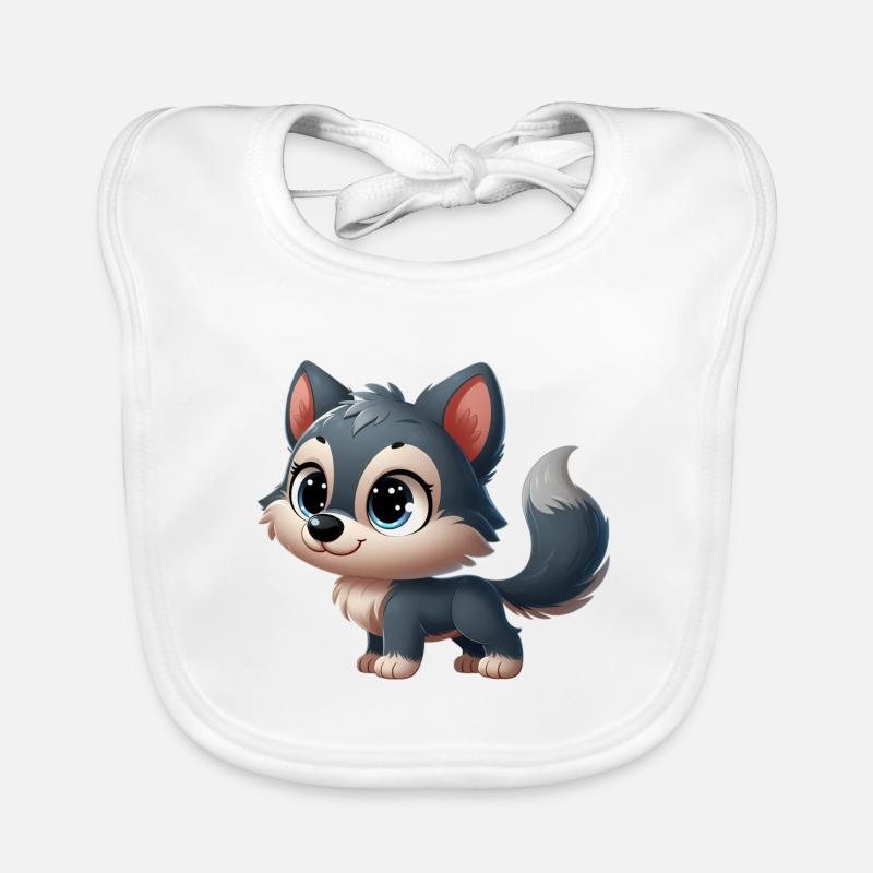 Wolf 3 Organic Baby Bibs