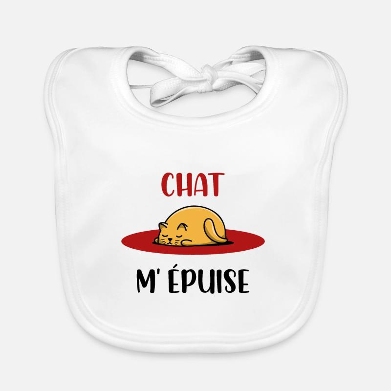 chat m'épuise Bavoir bio Bébé