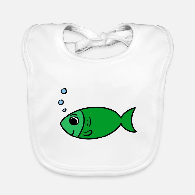 funny fish Organic Baby Bibs