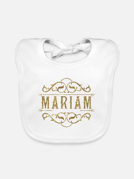Mariam or - Bavoir bio Bébé - blanc - Devant