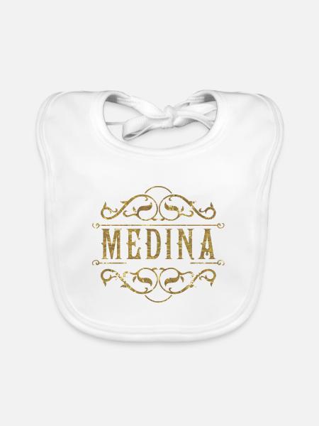Or de Médina - Bavoir bio Bébé - blanc - Devant