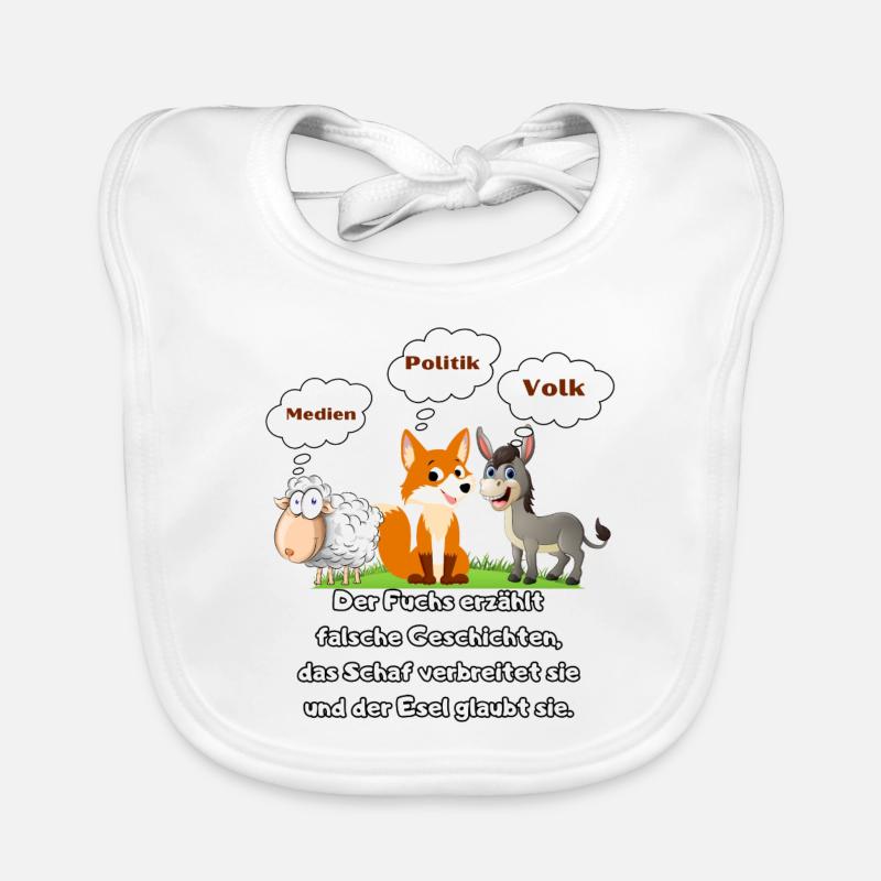 Sheep Donkey Fox Organic Baby Bibs