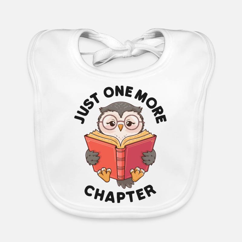Nur noch ein weiteres Kapitel, Bücherwurm Eule Baby Bio-Lätzchen