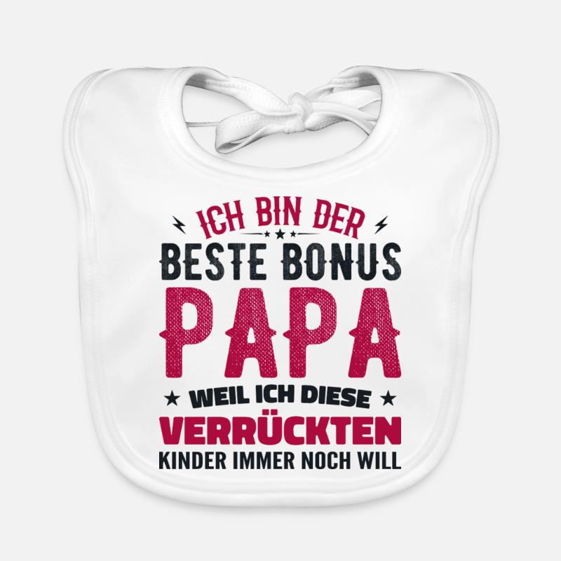 Bonus Dad Stepdad Bonus Dad Dad Gift Organic Baby Bibs