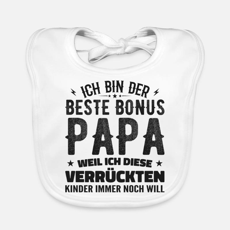 Bonus Dad Stepdad Bonus Dad Dad Gift Organic Baby Bibs