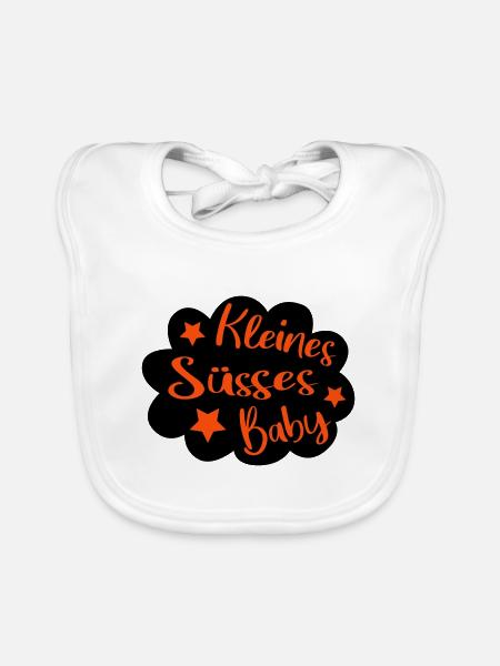 Little Cute Baby Kleines süsses Baby - Baby Bio-Lätzchen - Weiß - Vorne
