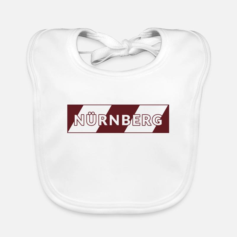 Nuremberg red / white Organic Baby Bibs