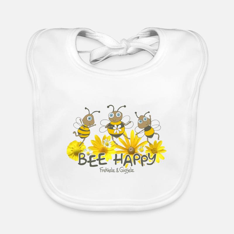 Abeille heureuse Bavoir bio Bébé