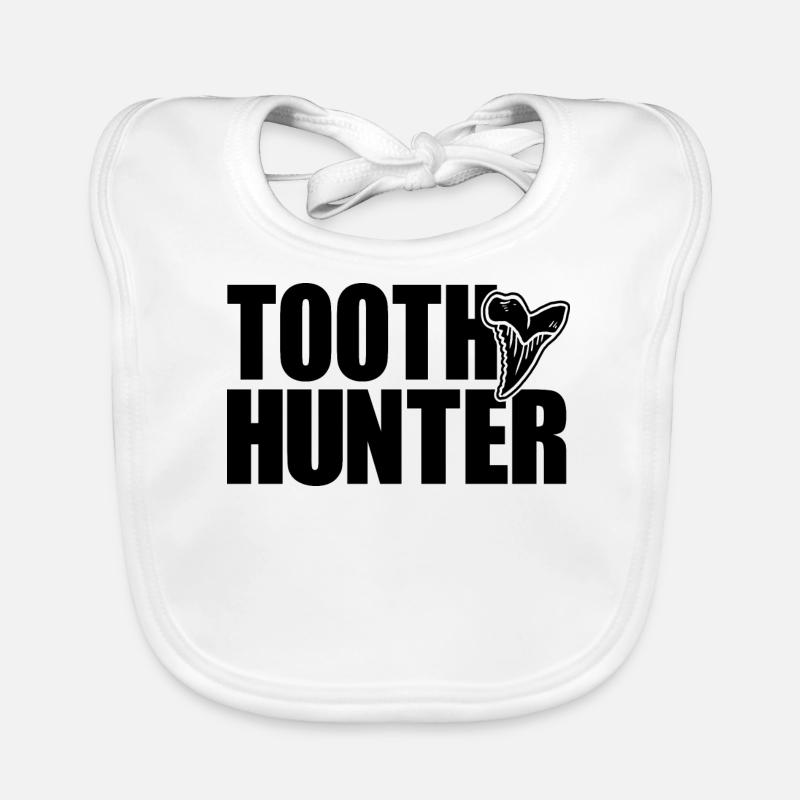 Tooth Hunter Tooth Hunter Shark Tooth Shark Dents de dent de requin Bavoir bio Bébé