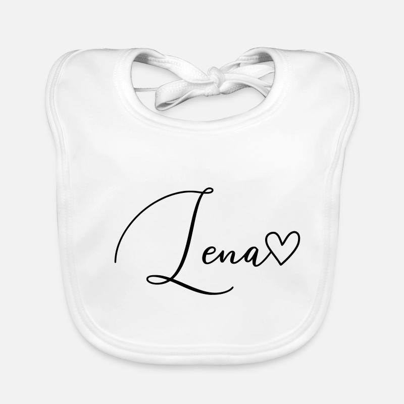 Lena Name Vorname Mädchen Baby Bio-Lätzchen