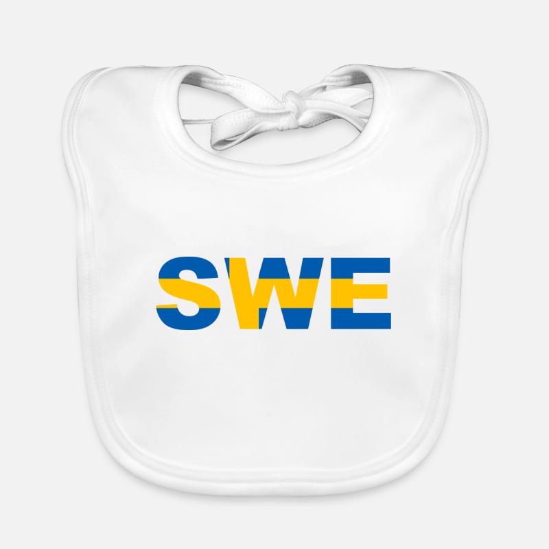 Schweden Flagge ISO Code SWE Baby Bio-Lätzchen