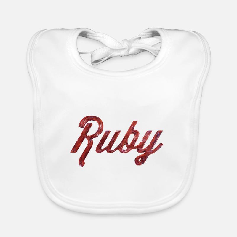 Ruby Stilisierter Text Baby Bio-Lätzchen