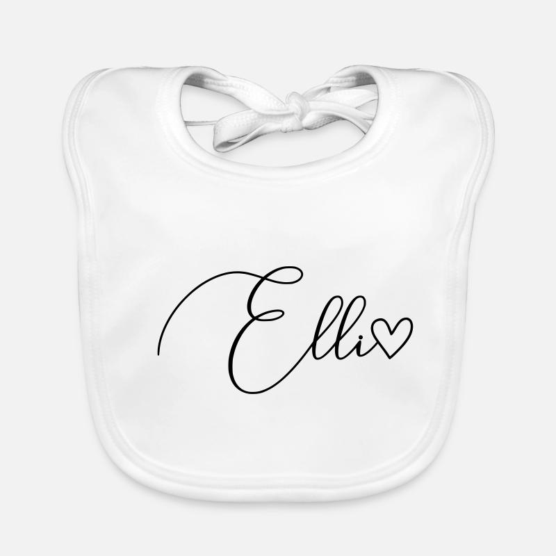 Elli Name Vorname Mädchen Baby Bio-Lätzchen