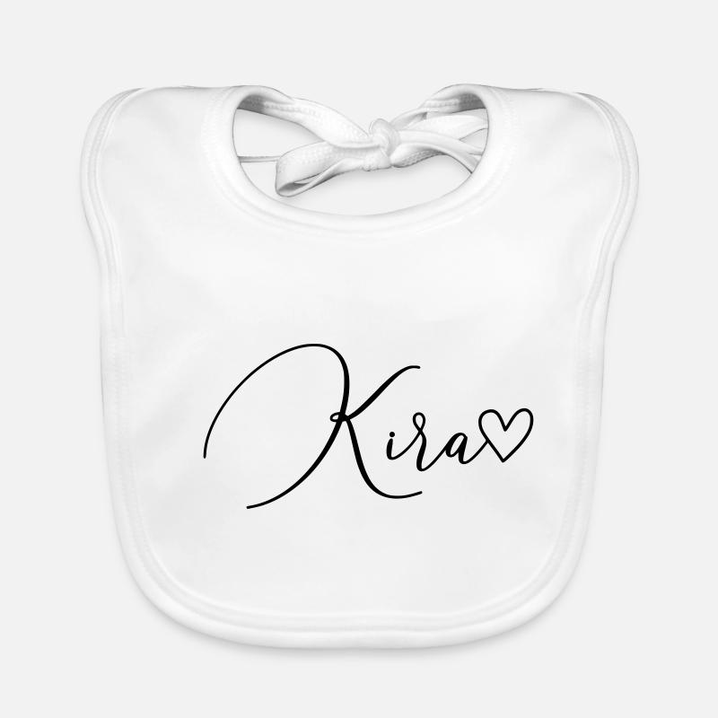 Kira Name Vorname Mädchen Baby Bio-Lätzchen