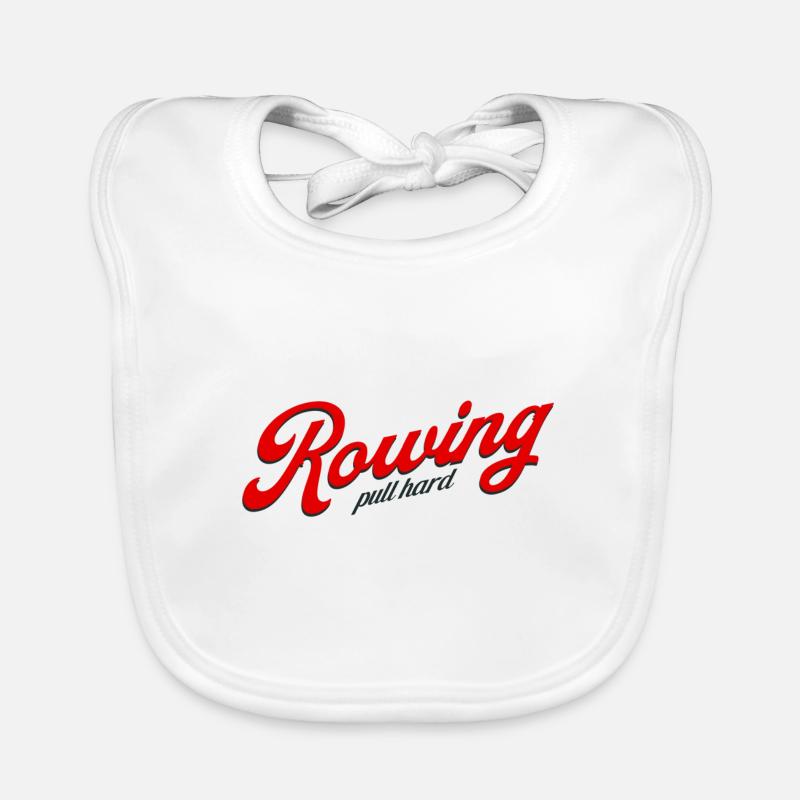 Rowing Pull Hard Rudern Ruderer Ruderin Baby Bio-Lätzchen