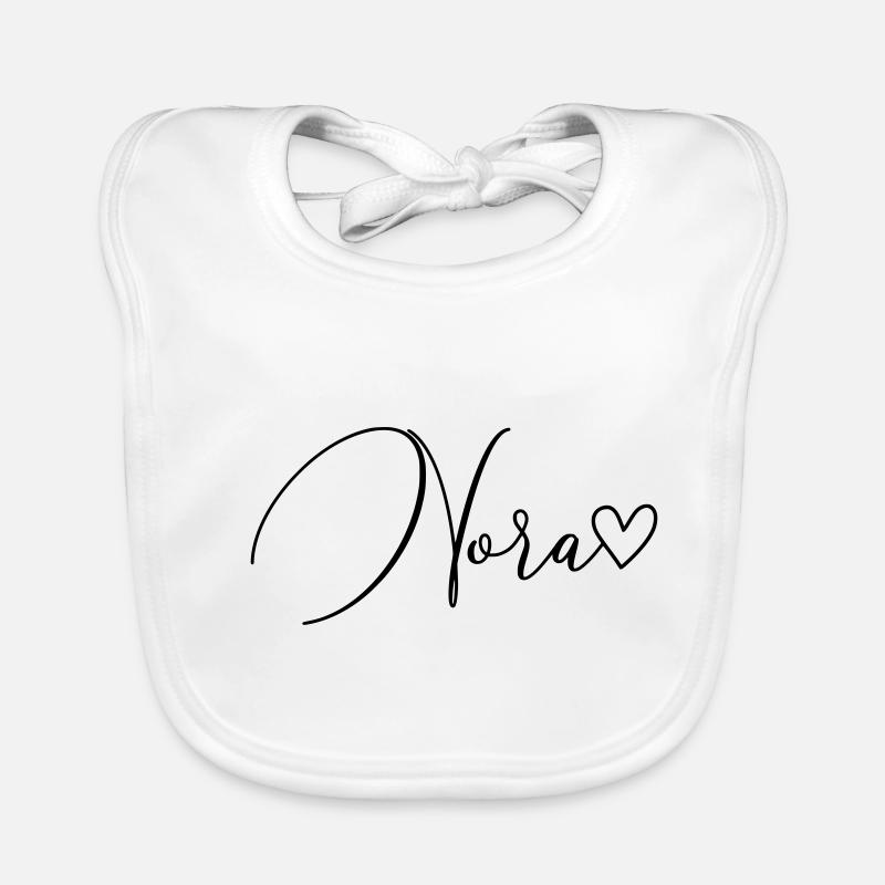 Nora Surname First Name Girl Organic Baby Bibs