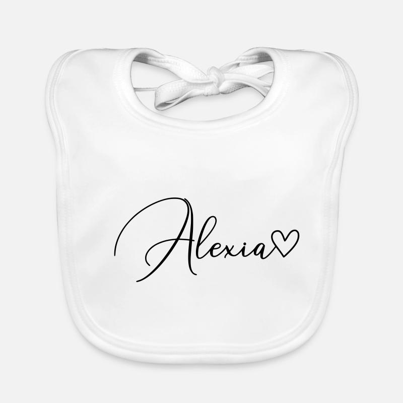 Alexia Surname First Name Girl Organic Baby Bibs