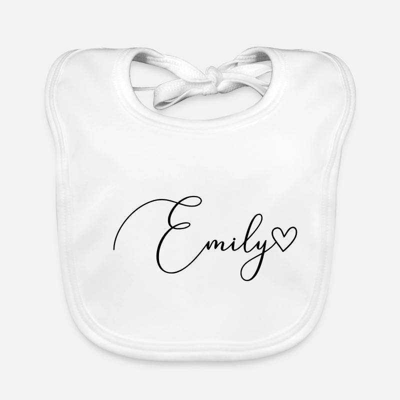 Emily Name Vorname Mädchen Baby Bio-Lätzchen