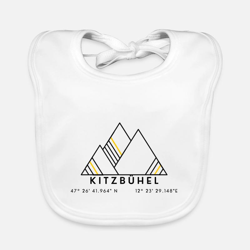 Minimalistisches Kitzbühel-Logo Baby Bio-Lätzchen