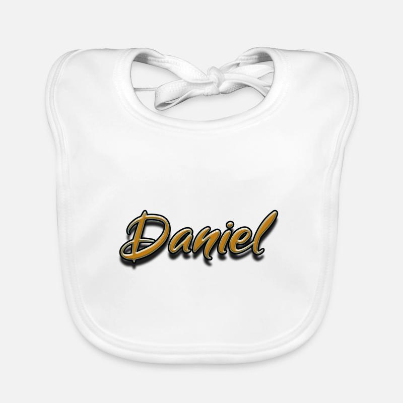 Daniel First name Name individually personalized Organic Baby Bibs