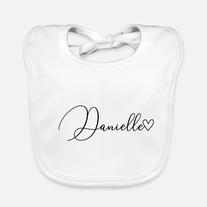 Danielle Surname First Name Girl Organic Baby Bibs