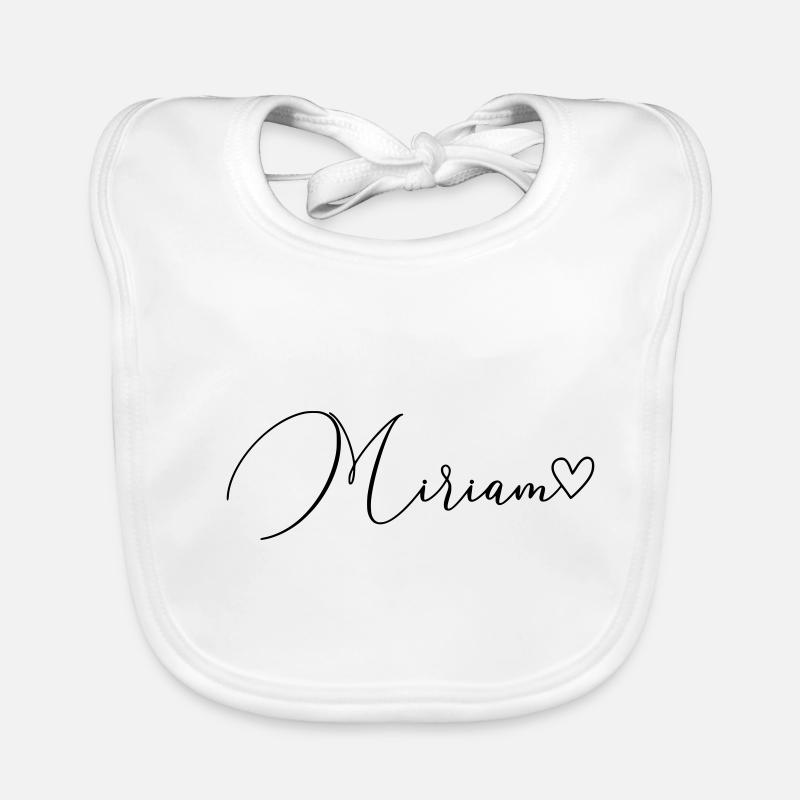 Miriam Name Vorname Mädchen Baby Bio-Lätzchen