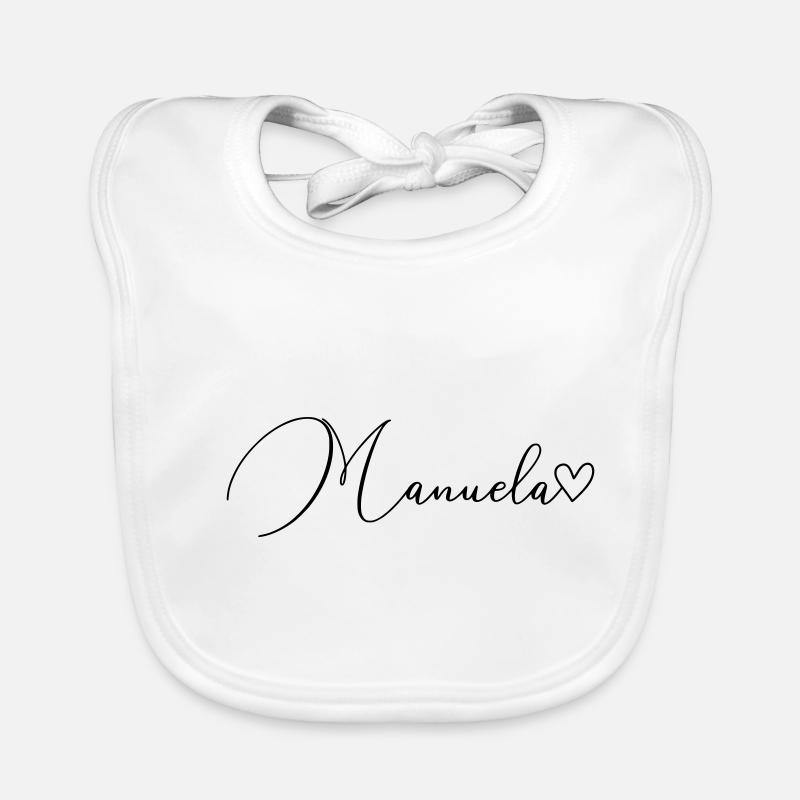 Manuela Name Vorname Mädchen Baby Bio-Lätzchen