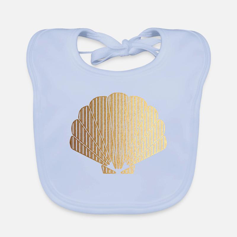 Shell gold Organic Baby Bibs