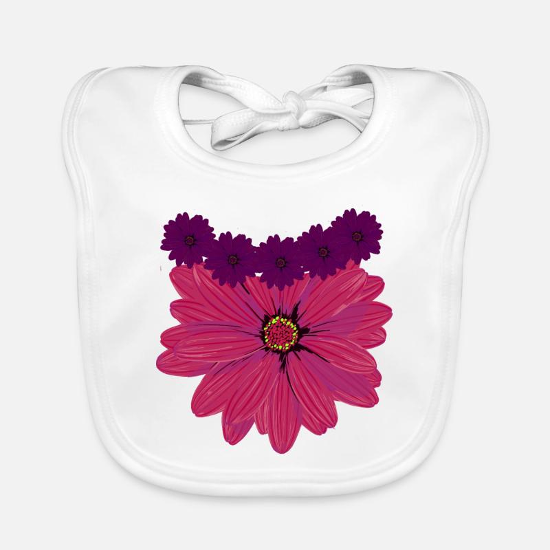 fleurs,abstrait,floral, graffiti,peinture, fleur Bavoir bio Bébé