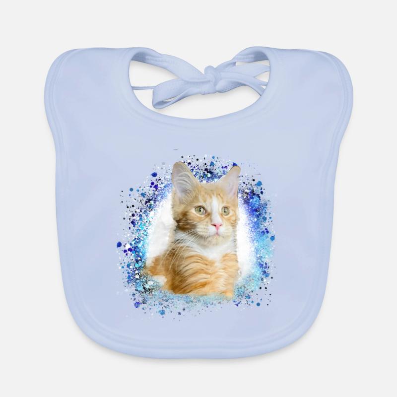 maincoon,katze,graffiti,malerei, Maine-Coon-Katze, Baby Bio-Lätzchen