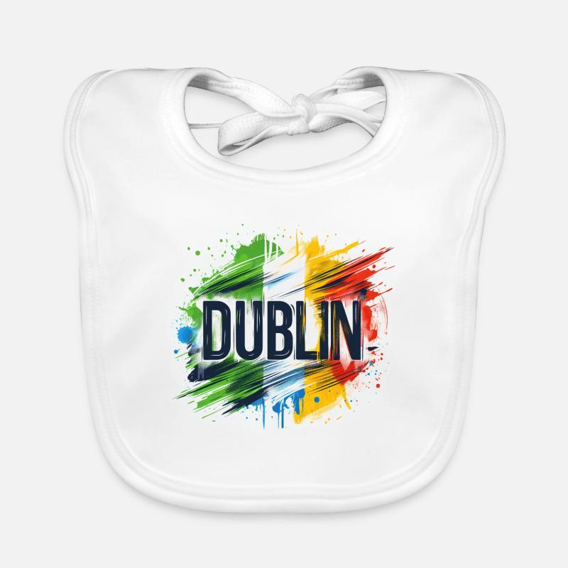 Lettrage Dublin Irlande Irlande Bavoir bio Bébé