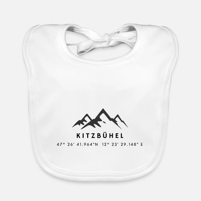 Minimalistisches Kitzbühel-Logo Baby Bio-Lätzchen