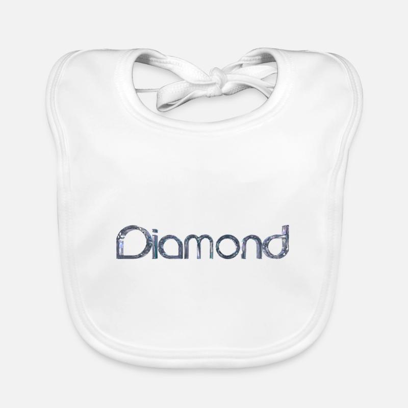 Stilisierter Text mit Diamant Baby Bio-Lätzchen