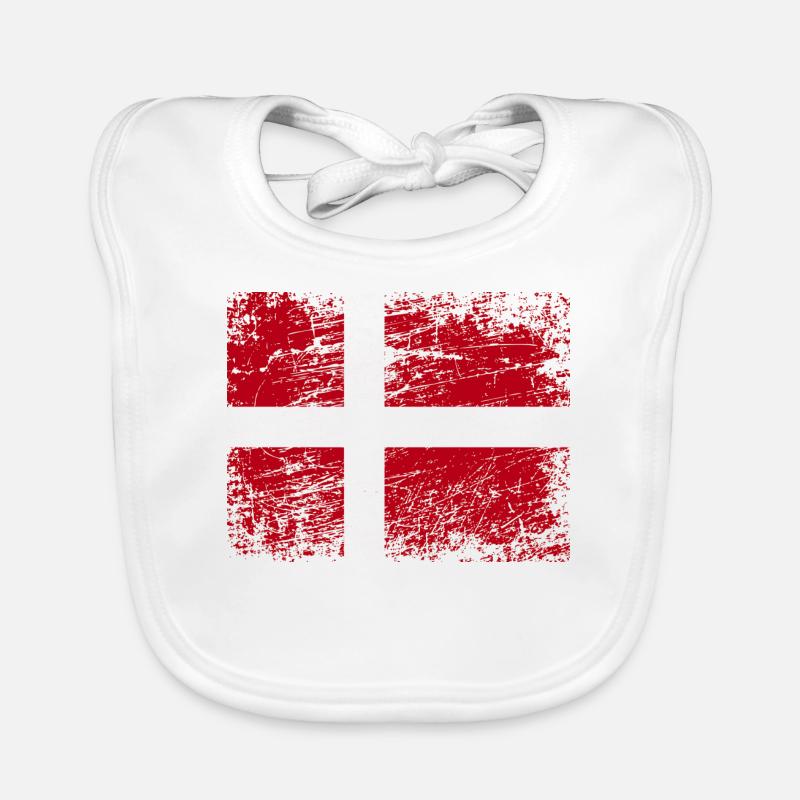 Danemark Drapeau Vintage Copenhague UE Danois Bavoir bio Bébé