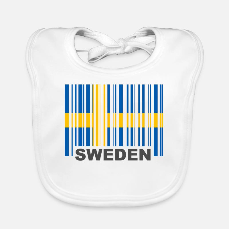 Drapeau de la Suède Code à barres GTIN EAN Code UPC EU Bavoir bio Bébé