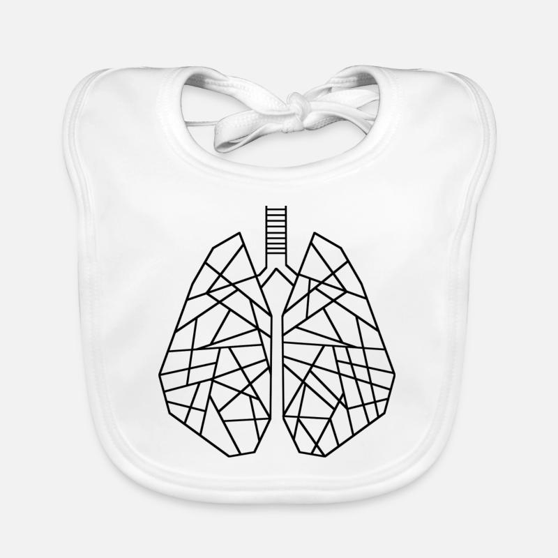 Lungs - Geometric Lungs Organic Baby Bibs