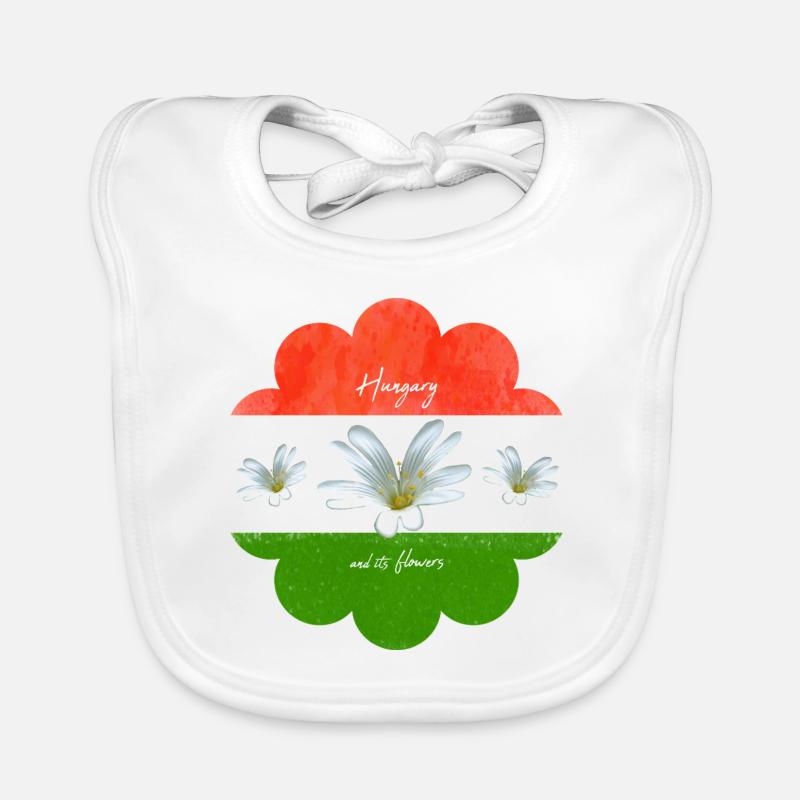 Drapeau de la Hongrie Drapeau hongrois Bavoir bio Bébé